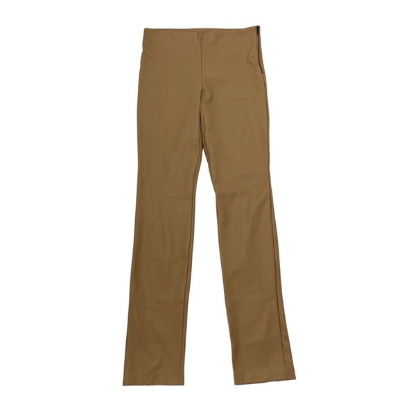 Zara Pants - Zara Faux Leather Stretch Pants Large Camel